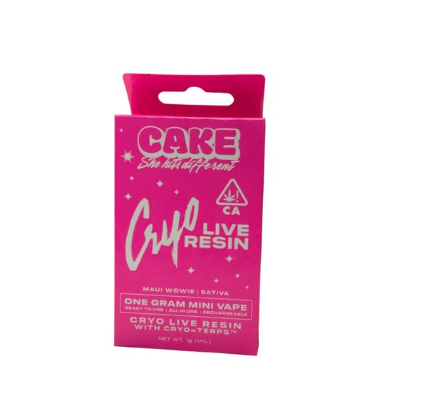 Cake - Maui Wowie 1g Rechargeable Cryo Live Resin Disp.