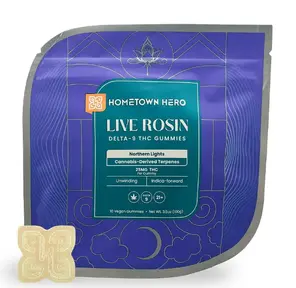 HTH 25mg THC Northern Lights Live Rosin Gummies, 10ct