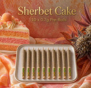 0.7g Pre-Roll: Sherbet Cake (Indica) 10 Pack