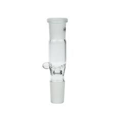 4" GLASS ADAPTER WITH BUILT IN PERC 18MM FEMALE TO 18MM MALE
