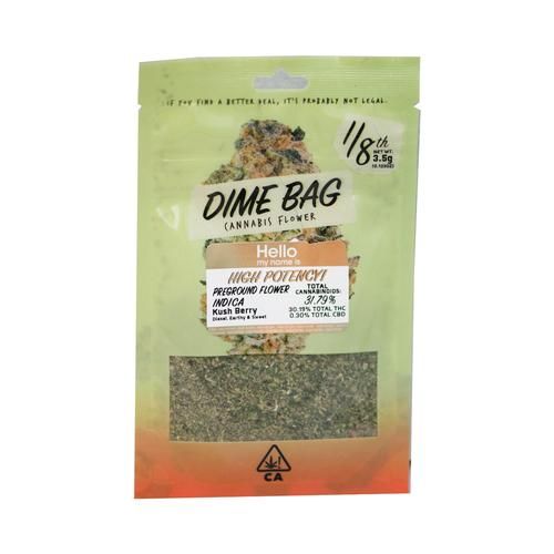 A. Dime Bag 3.5g Pre Ground Flower - Cherry Sauce