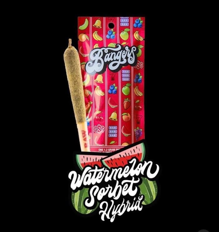 D. Bangers 1.2g Triple Infused Pre Roll - Watermelon Sorbet