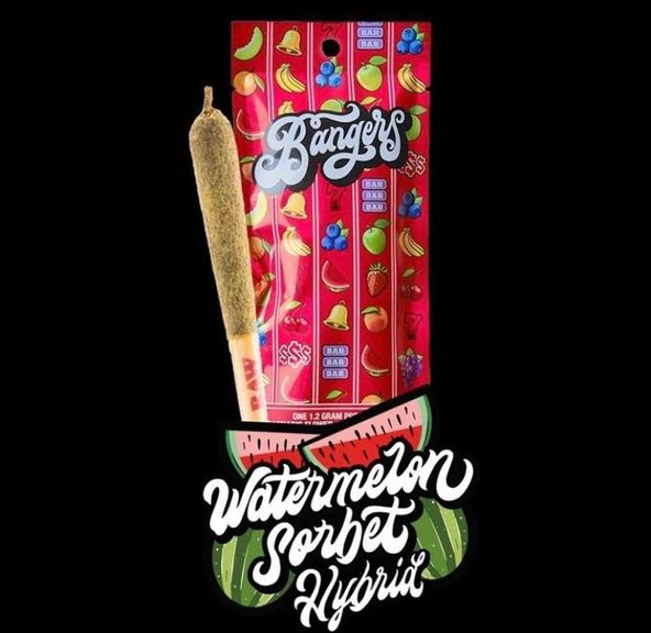 D. Bangers 1.2g Triple Infused Pre Roll - Watermelon Sorbet