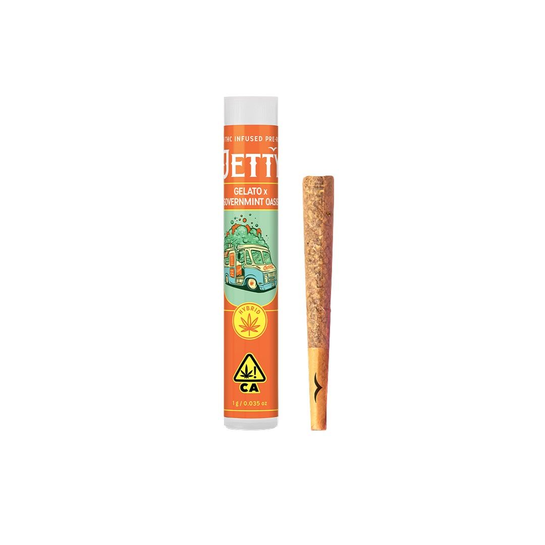 Jetty High THC Infused Pre-roll Gelato x Governmint Oasis 1g