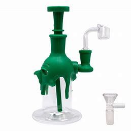 Blue Woodpecker 8 Inches Silicone Bong and Dab Rigs