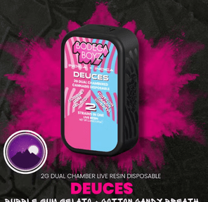 Deuces Bubble Gum Gelato x Cotton Candy Breath Live Resin Vape
