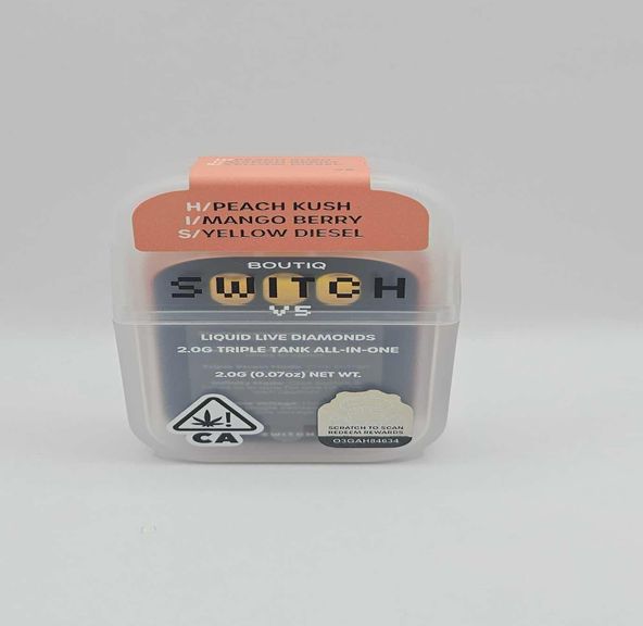 Boutiq - Disposable - Peach Kush x Mango Berry x Yellow Diesel - 2G