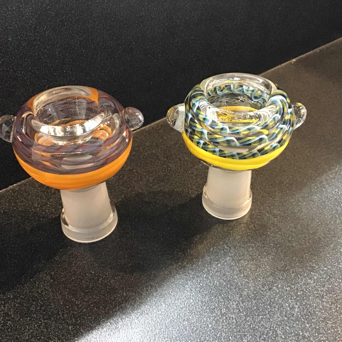 14.5 Female Glass On Glass Bowl