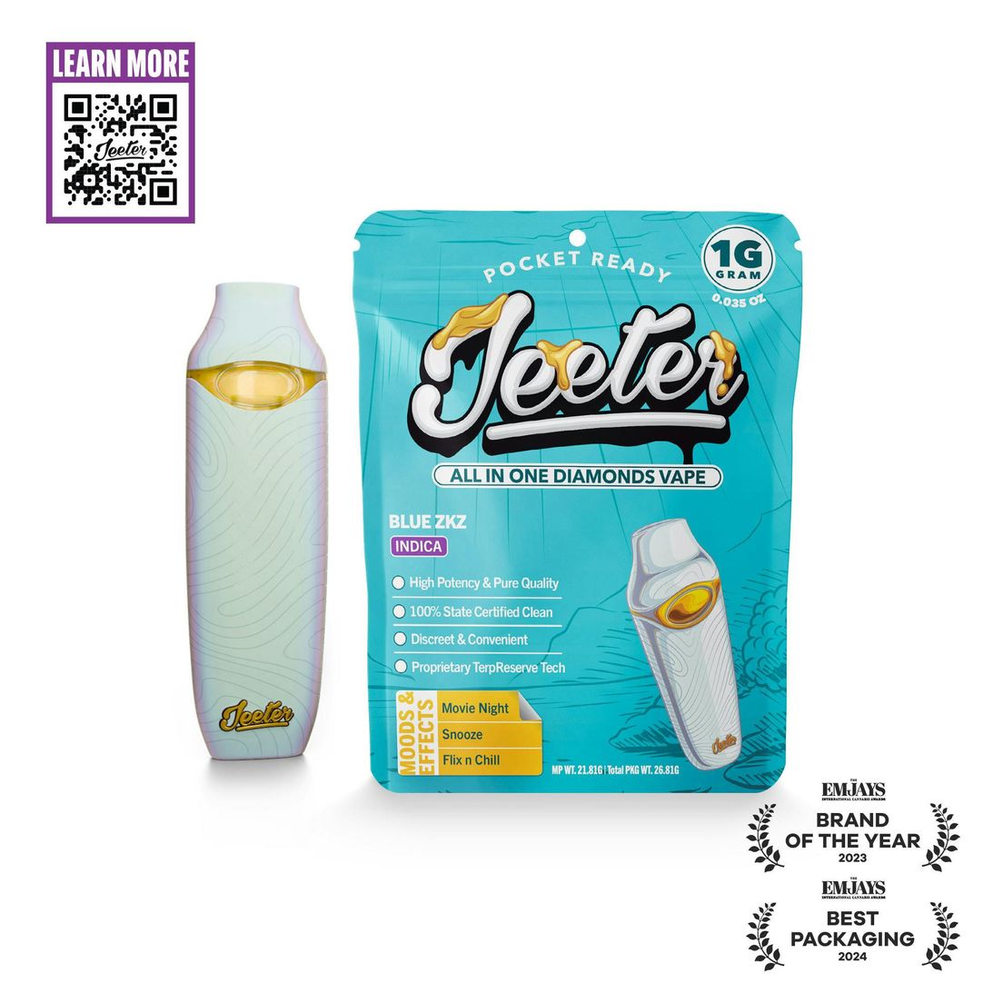Jeeter - AIO Liquid Diamonds - 1g - Blue ZKZ