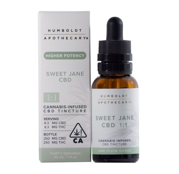 Humboldt Apothecary 250 mg CBD 250 mg THC Sweet Jane CBD 1:1 1oz Tincture $65.04