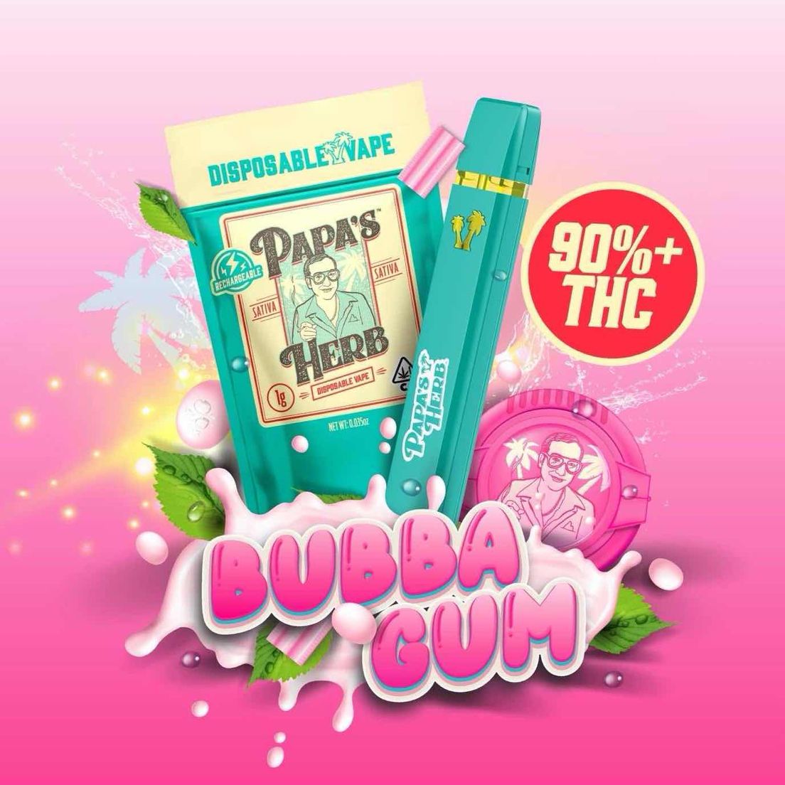Papa's Herb - 1g Disposable (Bubba Gum)