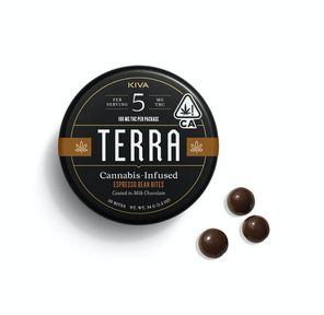 KIVA - Terra Bites Dark Chocolate Espresso Beans - 100mg