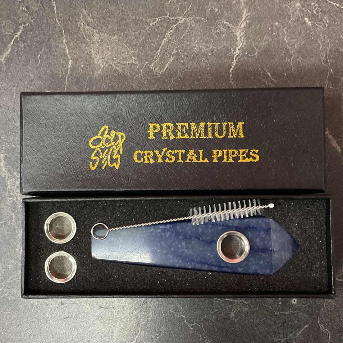 acid secs crystal pipe in box with screens $25