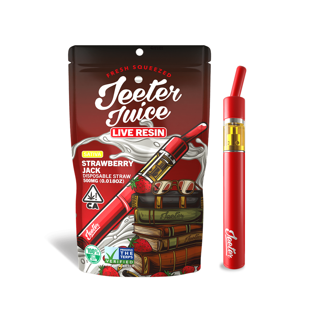 Jeeter - Jeeter Juice Disposable Live Resin Straw - Strawberry Jack 0.5000g