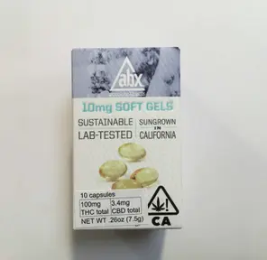ABX Soft Gels 10mg THC (10 capsules)