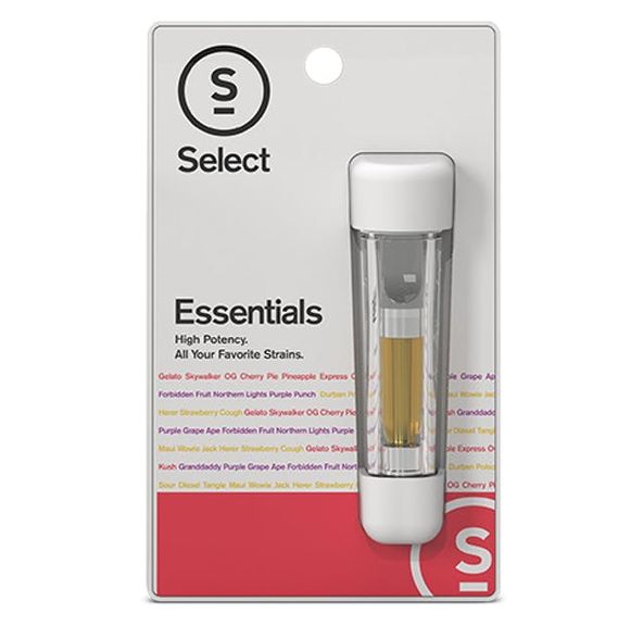 1. Select Essentials 1g THC Cartridge - Green Kush #2 (H) **SALE ITEM**