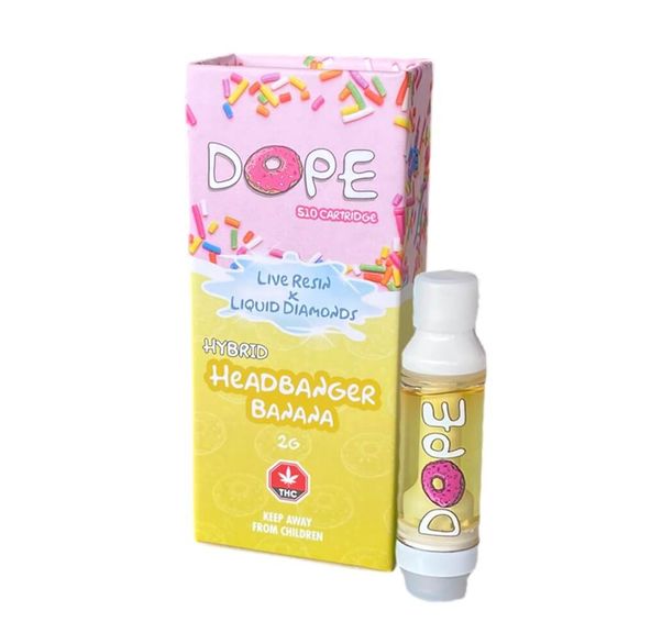 Headbanger - Banana 2G Live Resin X Diamonds Vape Cartridge - Dope