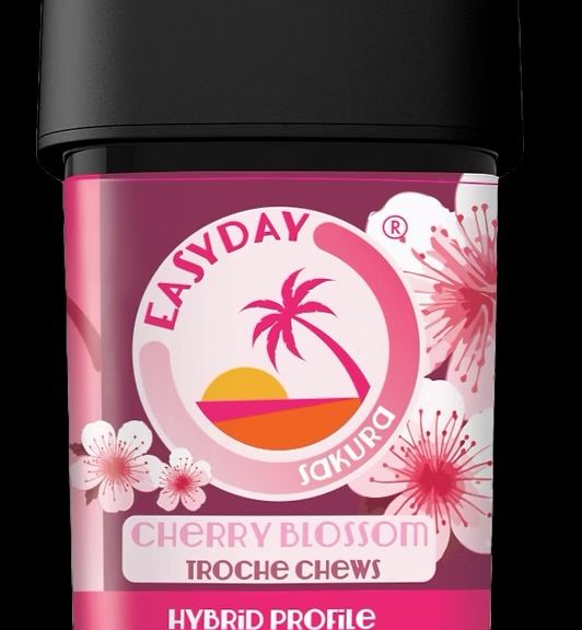 Easyday Edibles | Cherry Blossom Troche Chews | 20mg each - 200mg Total | Hybrid