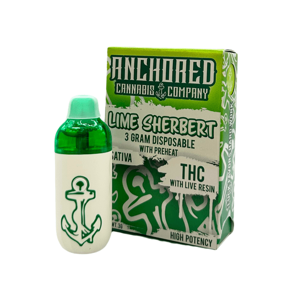ANCHORED LIME SHERBERT LIVE RESIN DISPOSABLE 3G