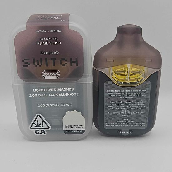 Boutiq Switch / Glow - Disposable - Mojito x Lime Slush - 2G at Goodies | Sweede Boutiq Switch / Glow - Disposable - Mojito x Lime Slush - 2G at Goodies | Sweede