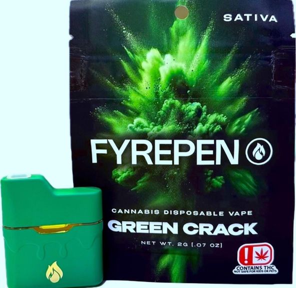 FYREPEN GREEN CRACK DISPOSABLE 2G