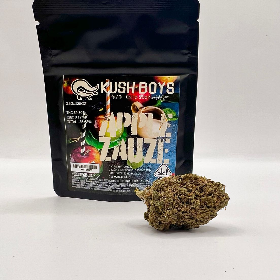 PRE-ORDER ONLY 1/8 Apple Zauze (30.3%/Hybrid - Indica Dominant) - Kush Boys