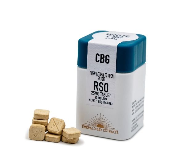 Emerald Bay Extracts - White CBG 25mg RSO Tablets