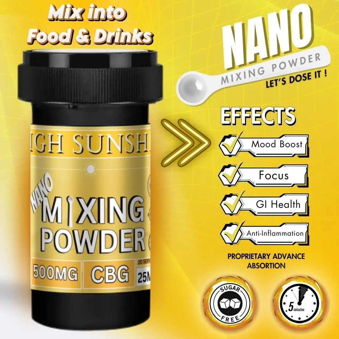 500mg CBG Nano Mixing Powder by High Sunshine Farms