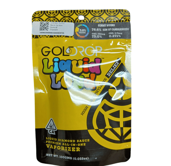 Gold Drop - Gummy Worms 1g Liquid Diamonds Disposable