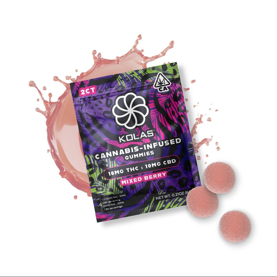 Kolas Gummies 2pk Mixed Berry 10mg THC / 10mg CBD