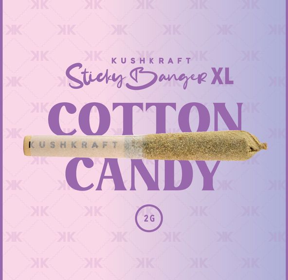 1 x 2G XL Infused Sticky Banger Hybrid Cotton Candy by KushKraft