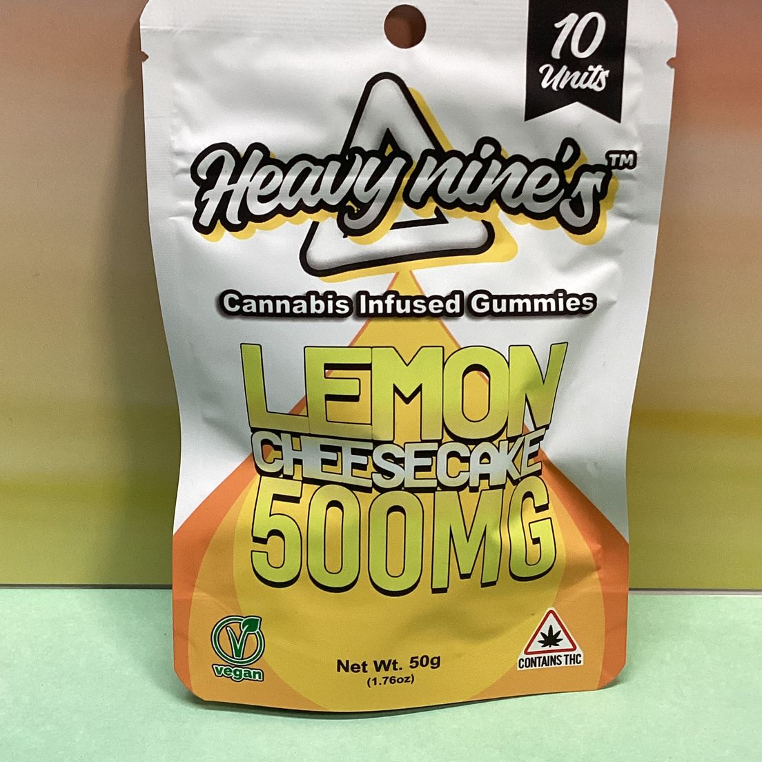 East Coast Gold- Lemon Cheesecake- Heavy Nines- Gummies- THC- 500mg