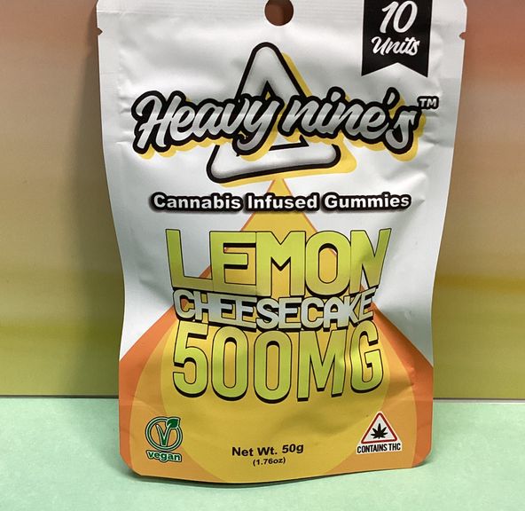East Coast Gold- Lemon Cheesecake- Heavy Nines- Gummies- THC- 500mg