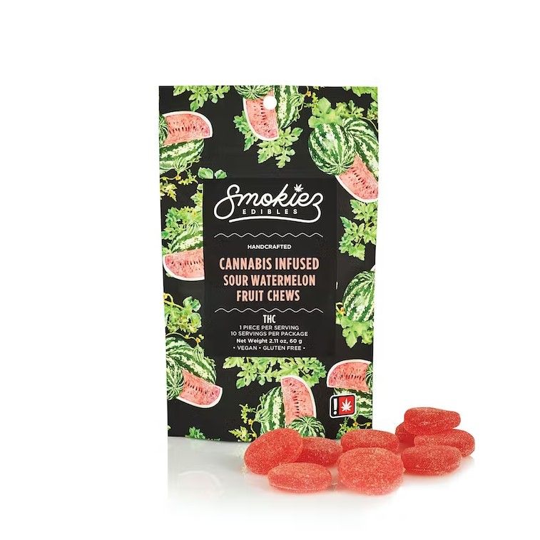 Sour Watermelon Hybrid 100mg THC Fruit Chews