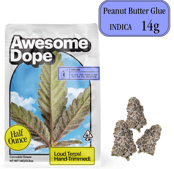 Awesome Dope | Flower | 14g | Smalls | Peanut Butter Glue
