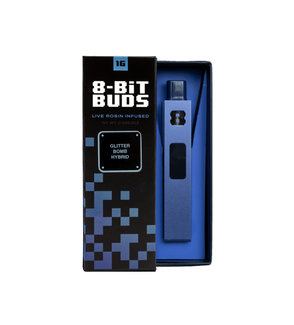 8 Bit Buds - Live Rosin AIO - 1g - Glitter Bomb