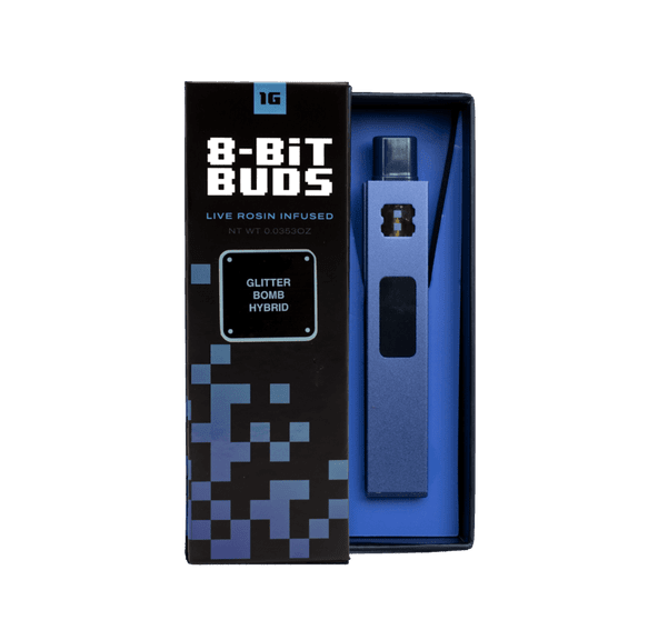 8 Bit Buds - Live Rosin AIO - 1g - Glitter Bomb