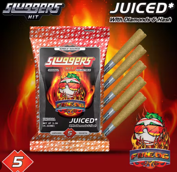 Sluggers - Infused PreRoll 5pk - Fire OG - 3.5g