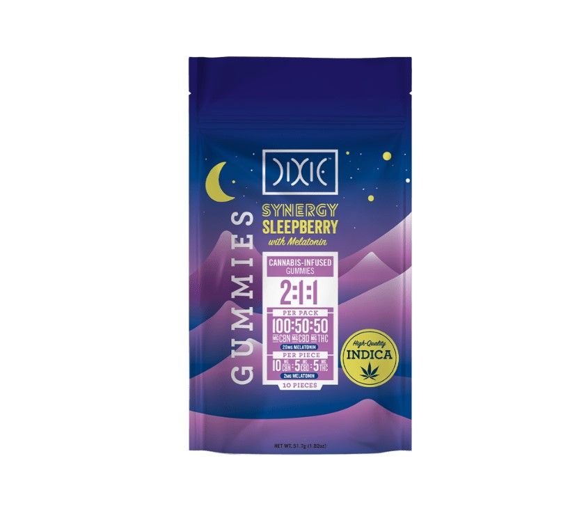 Dixie Gummies SleepBerry 2:1:1 100mg CBN / 50mg CBD / 50mg THC