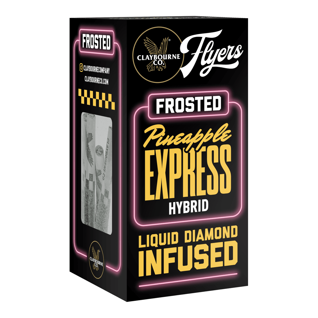 Claybourne | Infused Prerolls | 5 x .5g | Diamond Frosted | Pineapple Express
