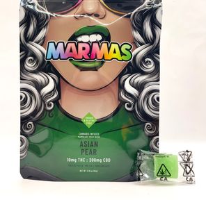 1: 20 THC: CBD Asian Pear Vegan Fruit Bites - Marmas