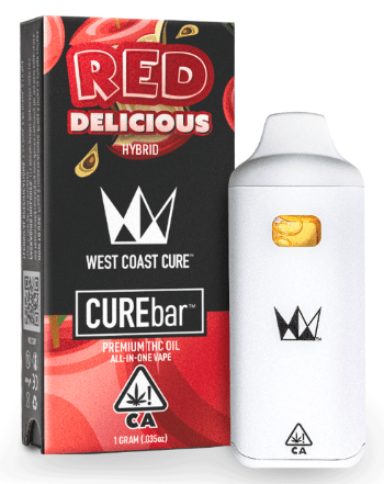 WEST COAST CURE RED DELICIOUS 1G AIO CURE BAR HYBRID
