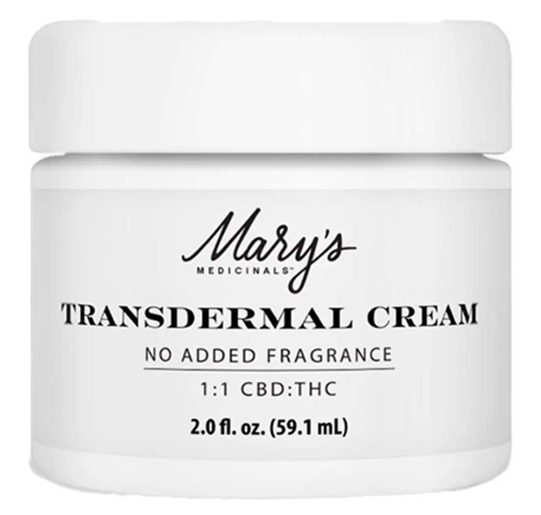 Mary's Medicinals Unscented Transdermal Cream 1:1 1000mg/1000mg