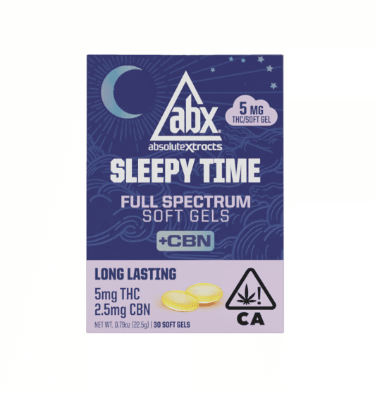 Absolute Xtracts Sleepy Time Solventless + CBN Soft Gels 5mg THC 30pk