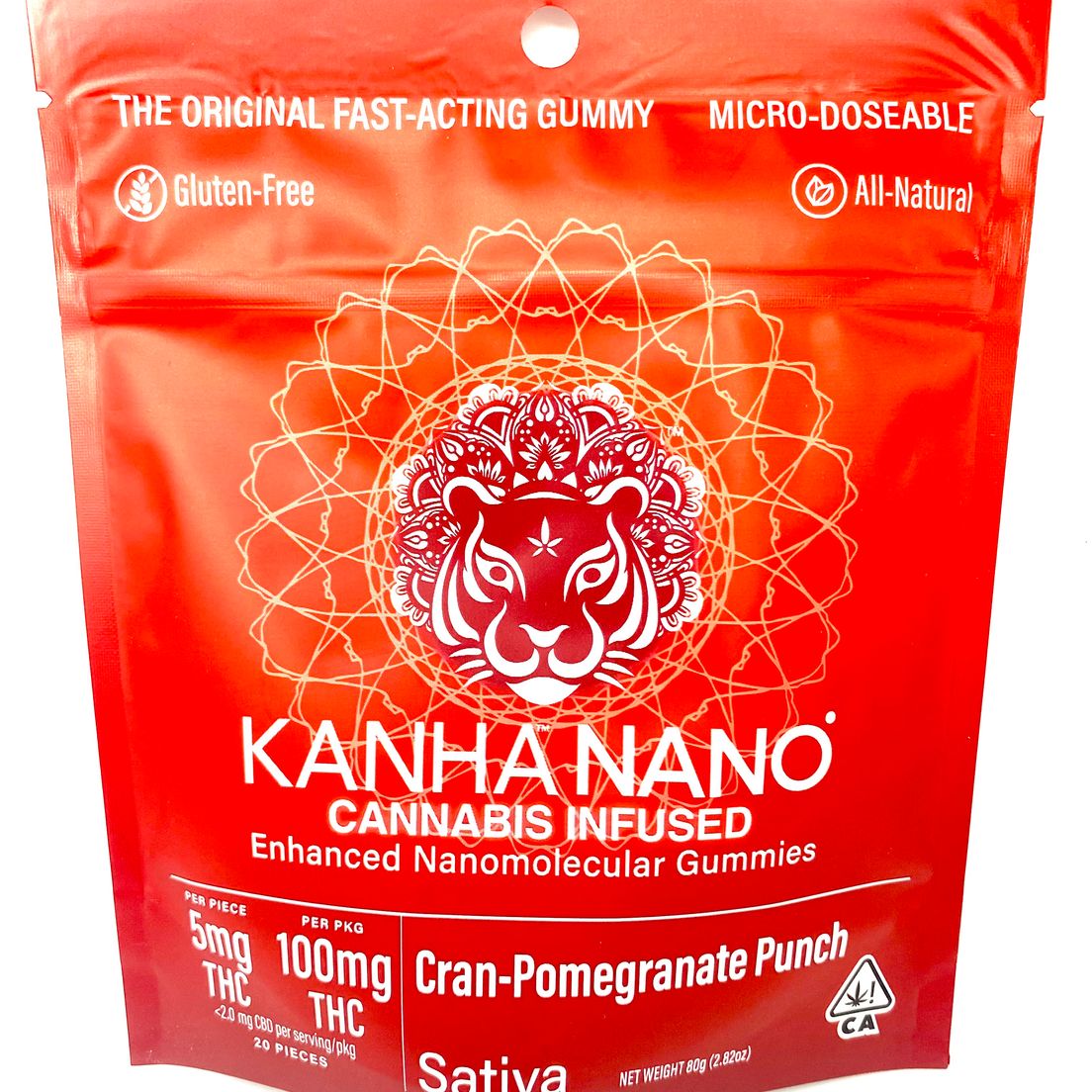 B2G1! - Kanha - NANO Gummies - Cran-Pomegranate Punch - Sativa! - 100mg