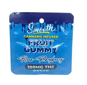 BLUE RASPBERRY FRUIT GUMMY - SMOOTH SINGLE 100MG