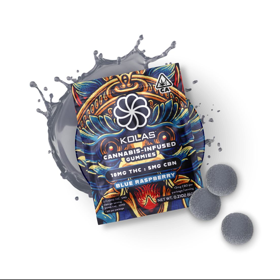 Kolas Gummies 2pk Blue Raspberry 10mg THC / 5mg CBN