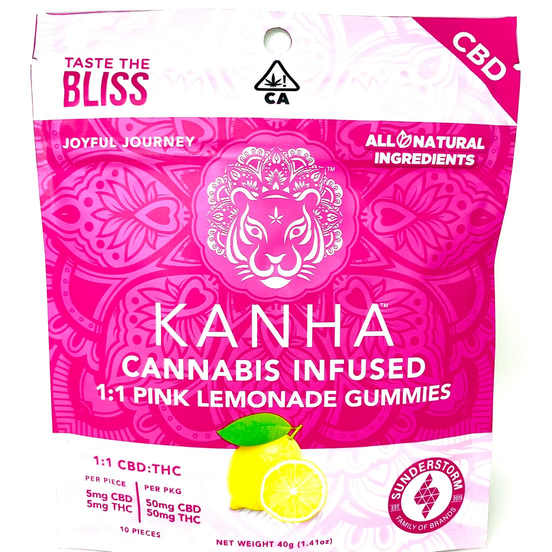 B2G1! - Kanha - CBD - Pink Lemonade - 1:1 - 50mg CBD : 50mg THC