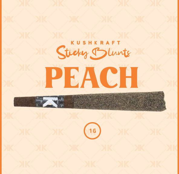 1 x 1g Shatter Infused Sativa Blunt Peach by KushKraft