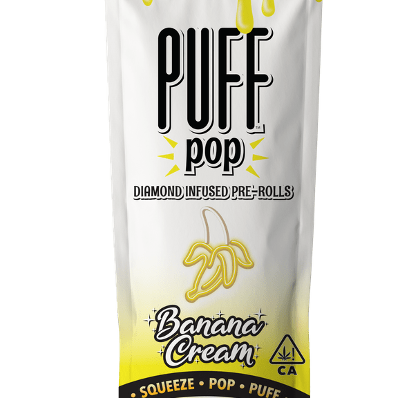 PUFF POP Banana Cream Infused pre-rolls 2 pack (1g)